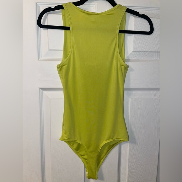Neon yellow stretch bodysuit - Picture 6 of 7